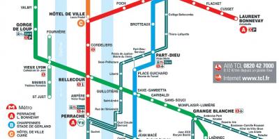 Lyon france的地铁图