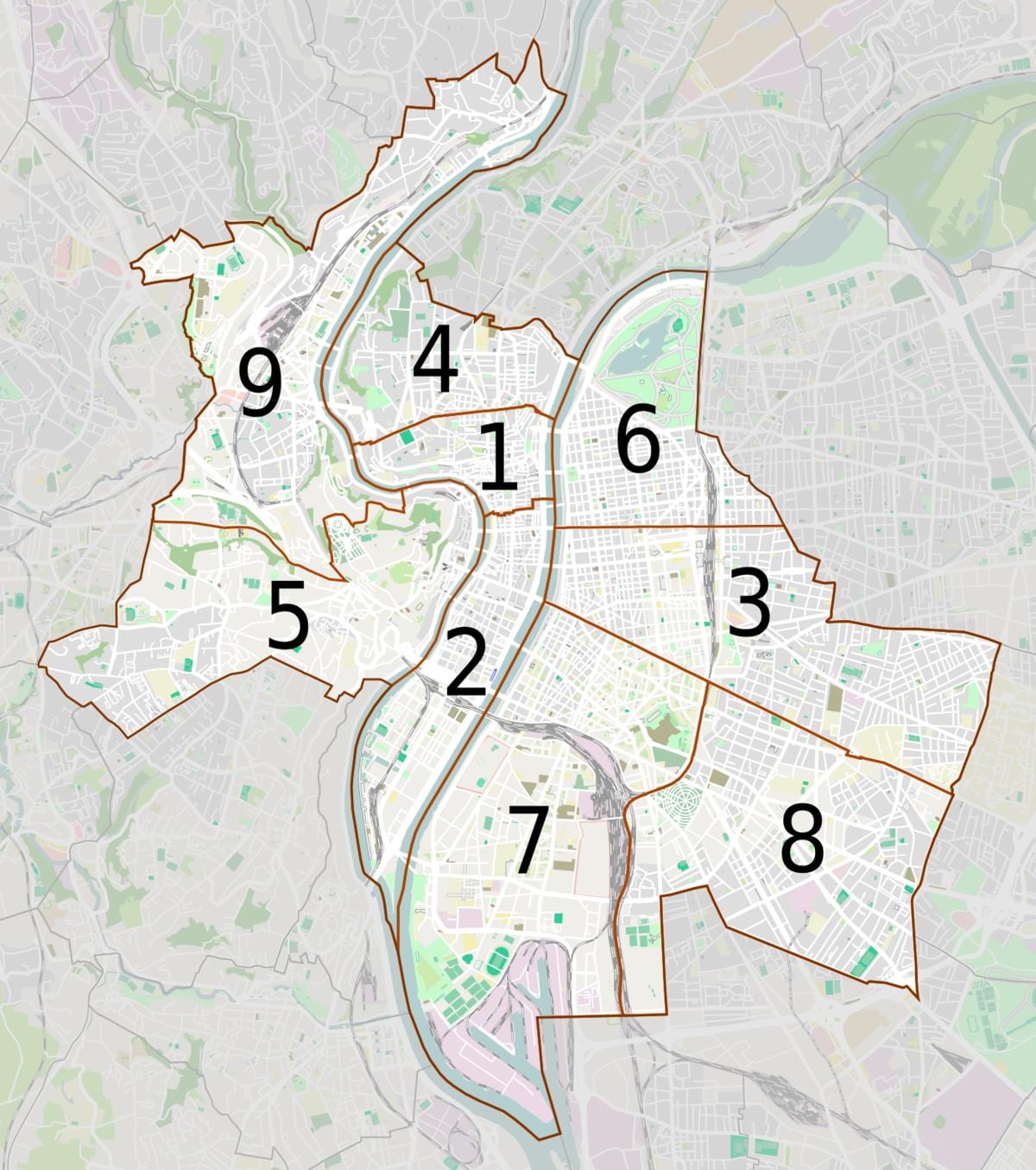 地图里昂附近的