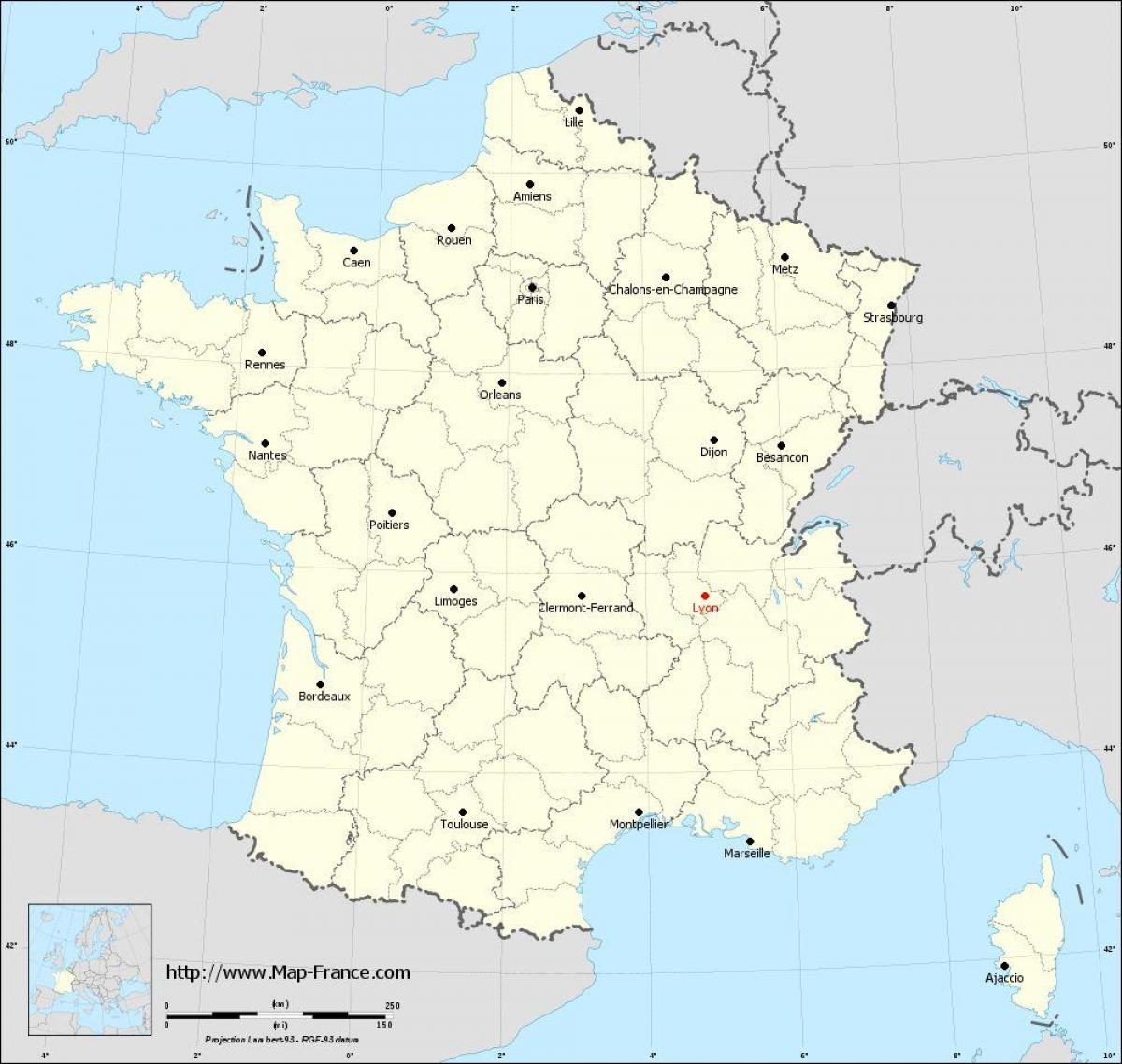那是法国里昂在一个地图
