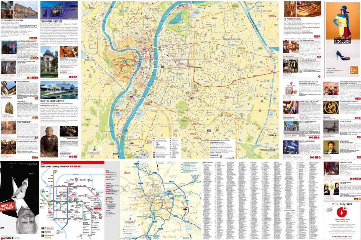 里昂的旅游信息的地图